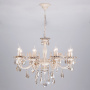 картинка Подвесная люстра 3281/8 белый с золотом/тонированный хрусталь Strotskis от магазина BTSvet