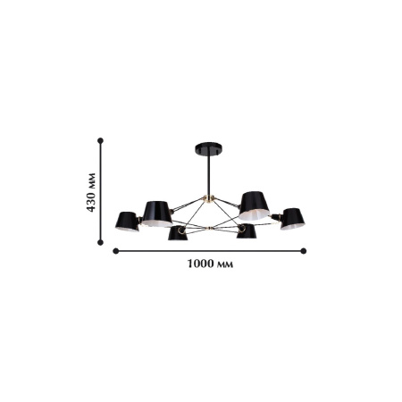 картинка Потолочная люстра Eimer 1512-6P от магазина BTSvet