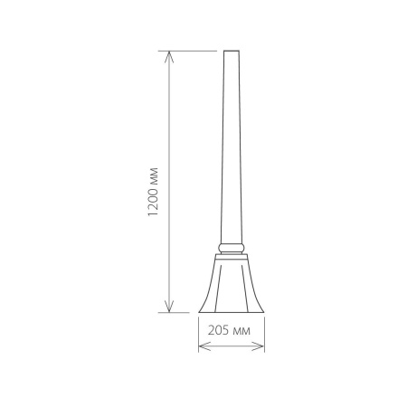 картинка Столб для светильника столб 120см от магазина BTSvet