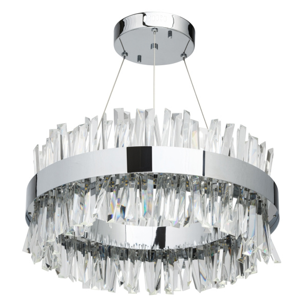 Подвесная люстра светодиодная хрустальная Аделард с пультом управления 642014601