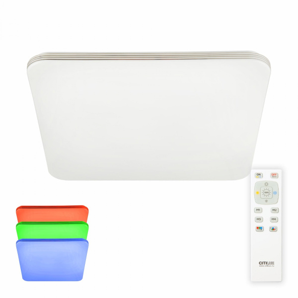 Потолочный светильник светодиодный с пультом и диммером регулировкой цветовой температуры Симпла CL714K680G RGB