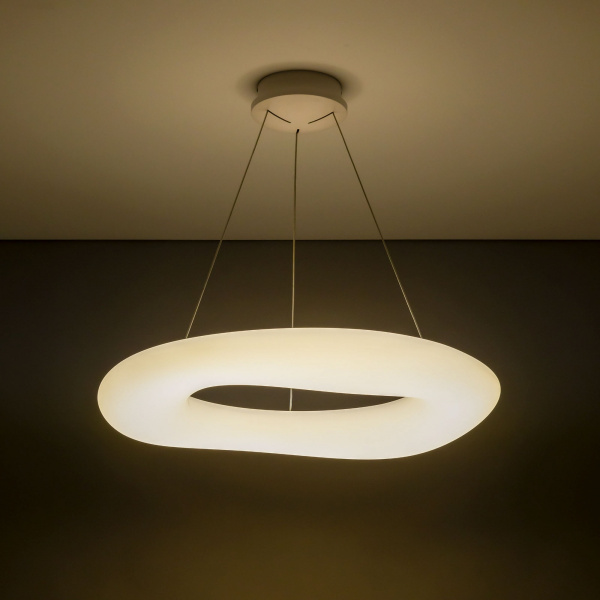 картинка Подвесной светильник светодиодный с управлением голосом и смартфоном с пультом регулировкой цветовой температуры и яркости Стратус Смарт CL732A800GS RGB от магазина BTSvet