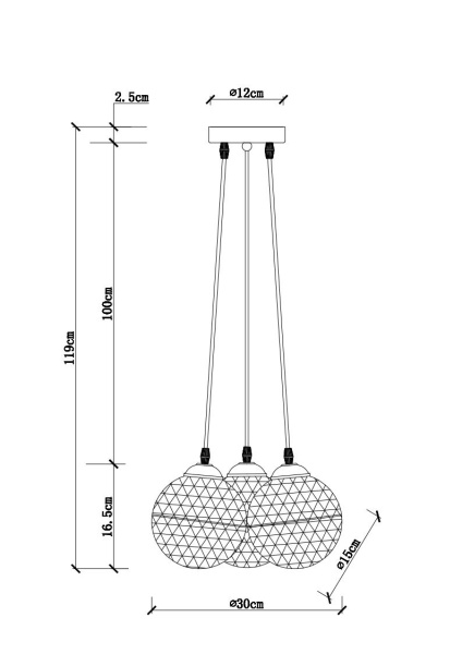 картинка Подвесная люстра Gelato A9508SP-3CC IP23 от магазина BTSvet