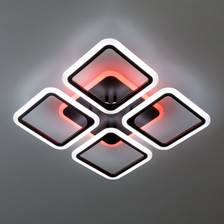 картинка Потолочная люстра светодиодная с управлением голосом и смартфоном с пультом регулировкой цветовой температуры и яркости Марсель CL232A145E RGB от магазина BTSvet