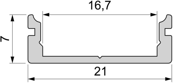 картинка Профиль для светодиодной ленты AU-01-15 970065 от магазина BTSvet