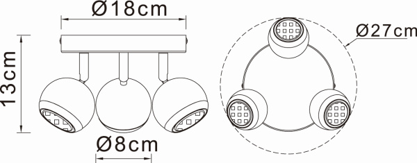 картинка Спот Oman 57882-3 от магазина BTSvet
