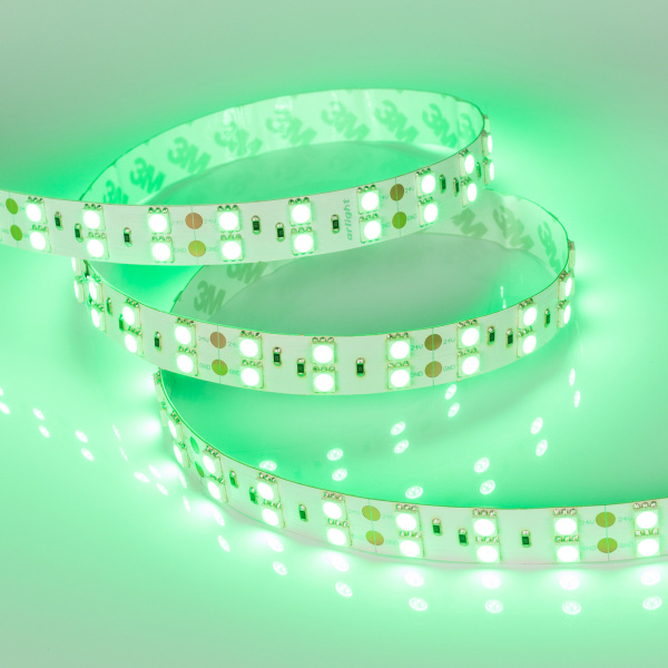 картинка Светодиодная лента RT 2-5000 24V Green 2x2 (5060, 600 LED, LUX) (Arlight, 28.8 Вт/м, IP20) 011262 от магазина BTSvet