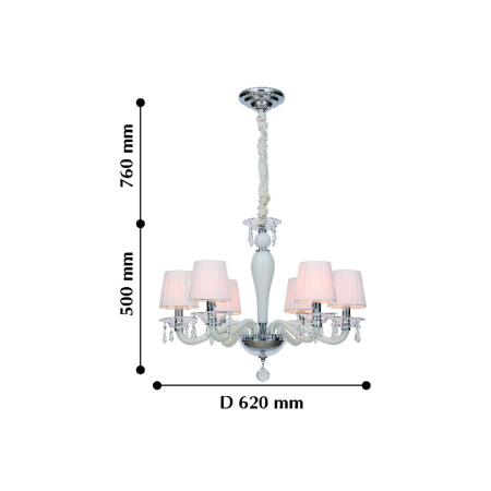 картинка Подвесная люстра с хрусталем Atlanta 2056-6P от магазина BTSvet