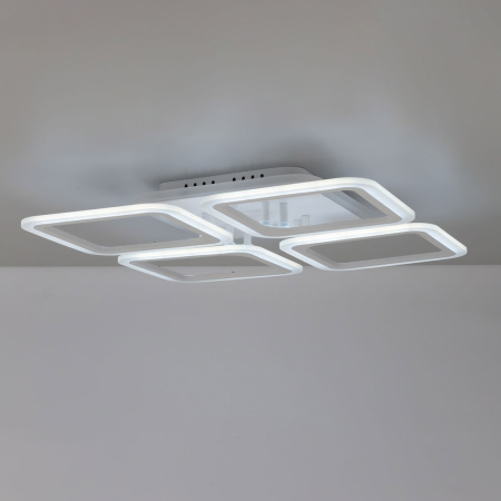 картинка Потолочная люстра светодиодная с пультом и управлением смартфоном регулировкой цветовой температуры и яркости RGB Марсель Смарт CL232A140E от магазина BTSvet