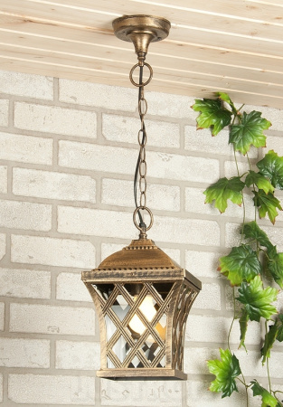 картинка Уличный светильник подвесной Cassiopeya H черное золото от магазина BTSvet