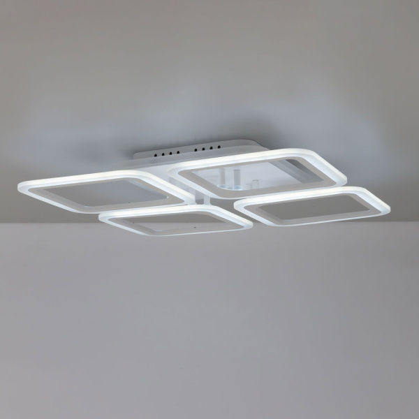 картинка Потолочная люстра светодиодная с пультом и управлением смартфоном регулировкой цветовой температуры и яркости RGB Марсель Смарт CL232A140E от магазина BTSvet