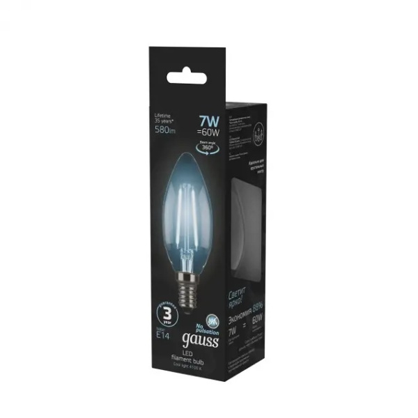 картинка Лампочка LED Filament Candle E14 7W 4100К 1/10/50 103801207 от магазина BTSvet