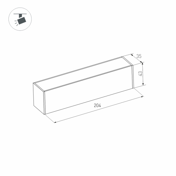 картинка Трековый светильник светодиодный MAG-FLAT-45-L205-6W Day4000 (WH, 100 deg, 24V) (Arlight, IP20 Металл, 3 года) 026945 от магазина BTSvet