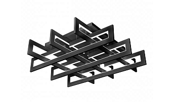 Потолочная люстра светодиодная диммируемая с пультом Stalker 9082-800*800-X 192W BK