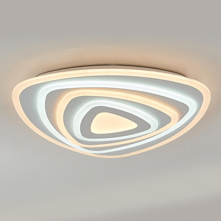 картинка Потолочный светильник светодиодный с пультом и управлением смартфоном регулировкой яркости и цветовой температуры таймером Триест Смарт CL737A34E RGB от магазина BTSvet