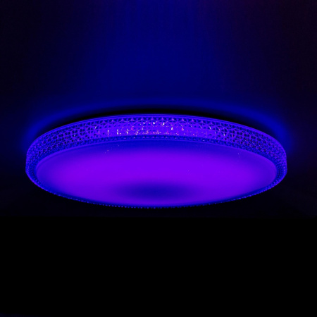 картинка Потолочная люстра светодиодная диммируемая с пультом и управлением смартфоном регулировка цветовой температуры и яркости Альпина CL718A80G RGB от магазина BTSvet