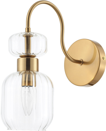 картинка Бра Gloss 1141/1A E14*60W Antigue copper/Clear от магазина BTSvet