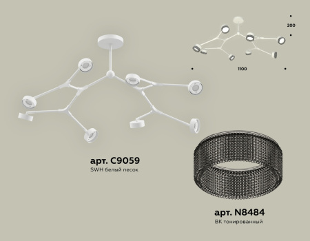 картинка Потолочная люстра на штанге Ambrella TRADITIONAL XB9059203 от магазина BTSvet