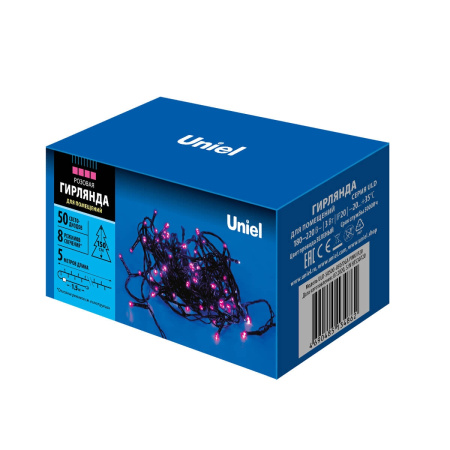 картинка Гирлянда светодиодная ULD-S0500-050/DGA PINK IP20 от магазина BTSvet