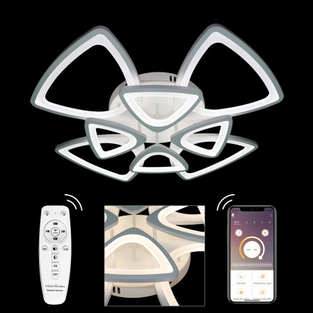 картинка Потолочная люстра светодиодная с пультом и управлением со смартфона регулировкой яркости и цветовой температуры ночной режим таймер INNOVATION STYLE 83038 от магазина BTSvet