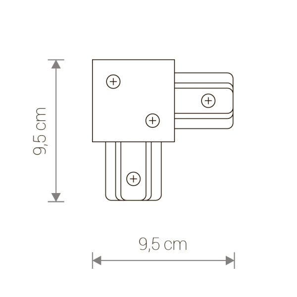 картинка Коннектор Profile Recessed L-connector 8971 от магазина BTSvet