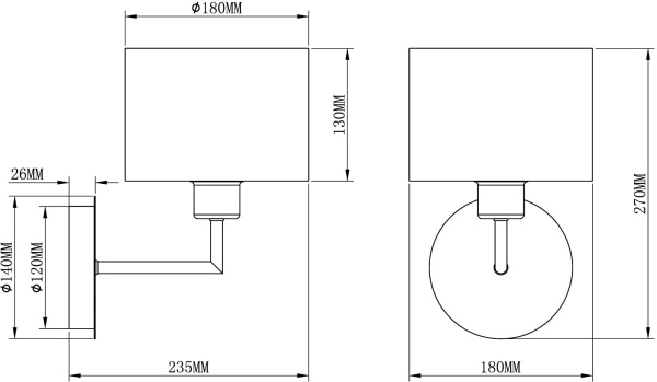 картинка Бра Room V2730-1W от магазина BTSvet