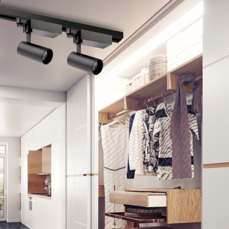 картинка Трековый светильник трехфазный SТR-30-36-30K-B20 узкий луч 3000K черный Б0049778 от магазина BTSvet