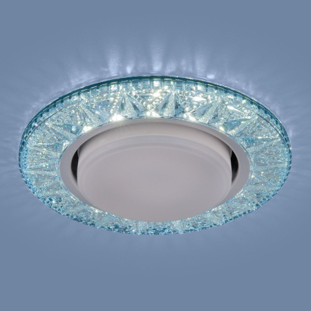 картинка Встраиваемый светильник 3022 GX53 BL лазурный от магазина BTSvet