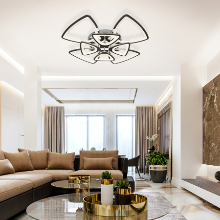 картинка Потолочная люстра светодиодная с пультом и управлением со смартфона регулировкой яркости и цветовой температуры ночной режим таймер INNOVATION STYLE 83019 от магазина BTSvet