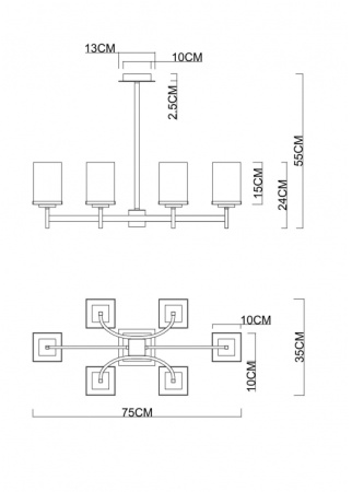 картинка Потолочная люстра Fawaris 4504/17 LM-6 от магазина BTSvet