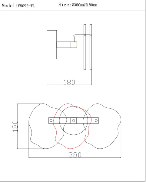 картинка Бра настенное V8092-WL Square от магазина BTSvet