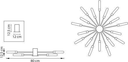 картинка Потолочная люстра на штанге Ragno 732183 от магазина BTSvet