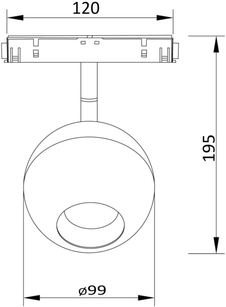 картинка Трековый светильник светодиодный Ball TR028-2-15W3K-B от магазина BTSvet