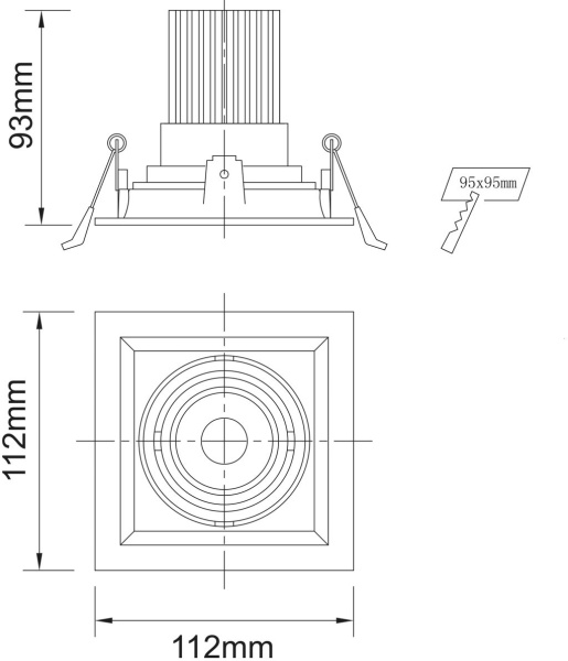 картинка Встраиваемый светодиодный светильник Kruz 637016101 от магазина BTSvet