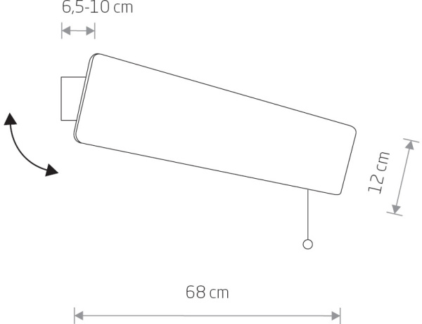 картинка Настенный светильник с выключателем Nowodvorski Oslo Led 60 7521 от магазина BTSvet
