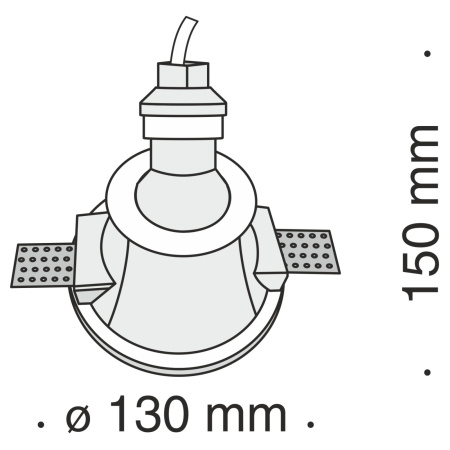 картинка Встраиваемый светильник Gyps DL002-1-01-W от магазина BTSvet