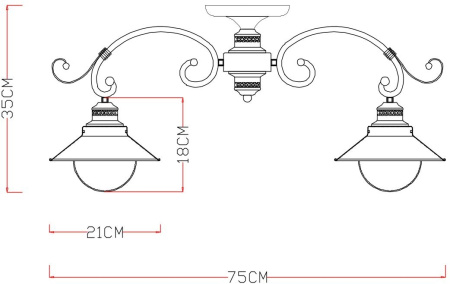картинка Потолочная люстра A4577PL-5WG от магазина BTSvet