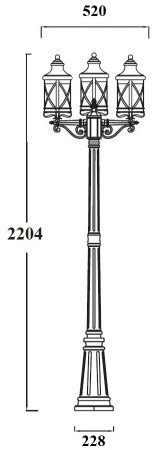 картинка Наземный фонарь LUCERNA 84809B/02 Bl от магазина BTSvet