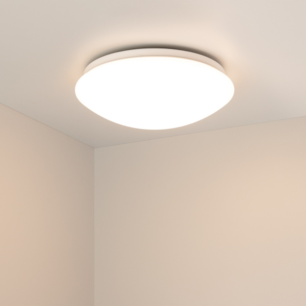 картинка Потолочный светильник LED круглый CL-MUSHROOM-R280-12W Warm3000 (WH, 120 deg, 230V) (Arlight, IP44 Пластик, 3 года) 031878 от магазина BTSvet