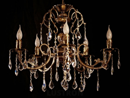 картинка Подвесная люстра 8888/5 PB Leaf crystal от магазина BTSvet