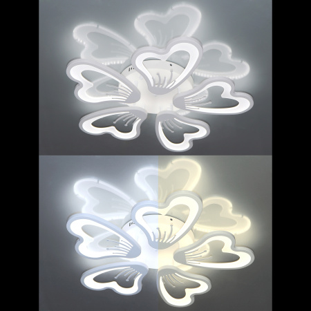 картинка Потолочная люстра светодиодная с управлением пультом смартфоном и голосом регулировкой цветовой температуры и яркости ночным режимом и таймером LED LAMPS 81214 от магазина BTSvet