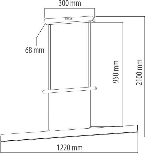 картинка Подвесной светильник светодиодный диммируемый с выключателем и ночным режимом Ральф 675013703 от магазина BTSvet