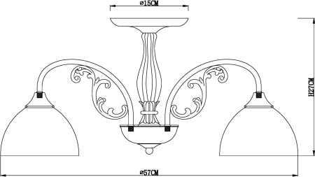 картинка Потолочная люстра Spica A3037PL-5AB от магазина BTSvet