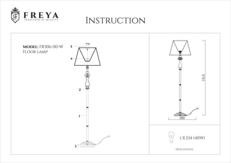 картинка Торшер Adelaide  FR2306-FL-01-W от магазина BTSvet