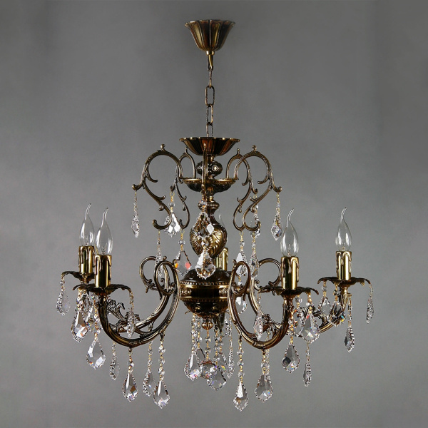 Подвесная люстра 8888/5 PB Leaf crystal