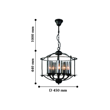 картинка Подвесная люстра Kiara 2057-5P от магазина BTSvet