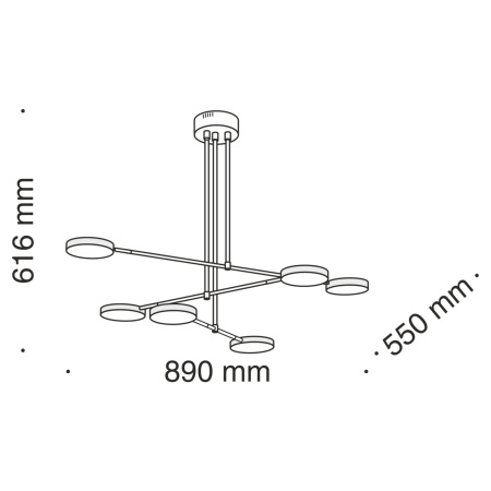 картинка Потолочная люстра светодиодная Fad MOD070PL-L38B3K от магазина BTSvet