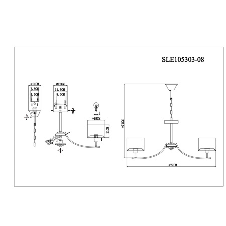 картинка Подвесная люстра Linda SLE105303-08 от магазина BTSvet