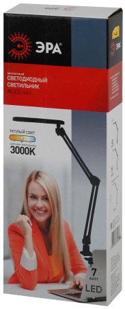 картинка Офисная настольная лампа светодиодная с выключателем NLED-441-7W-BK от магазина BTSvet