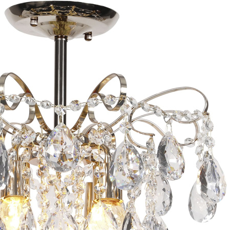 картинка Потолочная люстра на штанге Crown 682/4PL Е27*60W Gold от магазина BTSvet